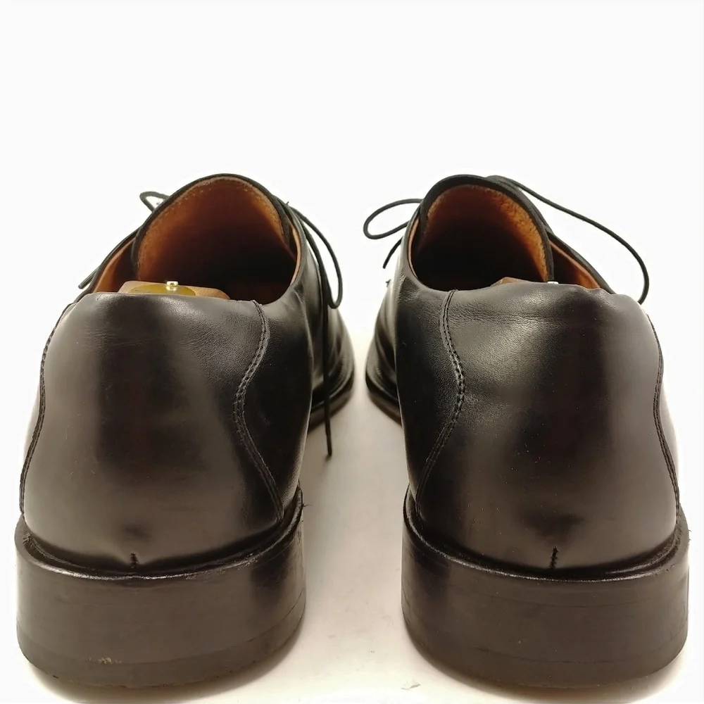 Pronto Uomo Italy Black Bike Toe Derby Sz 12M